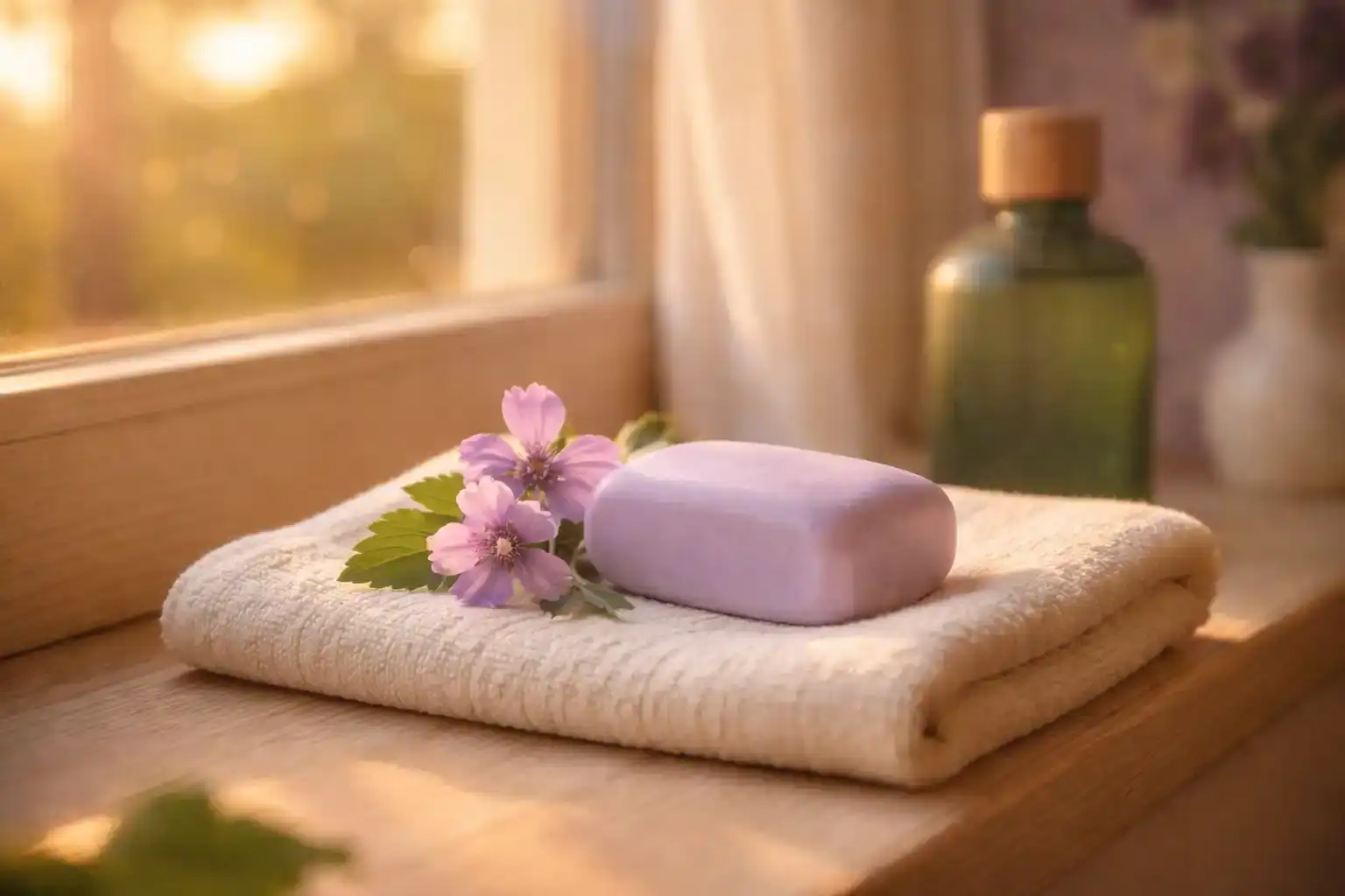 meilleur savon toilette intime syndet lavande sur serviette