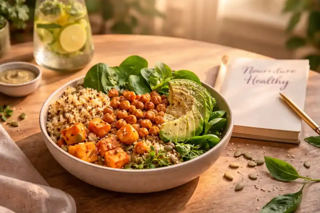 nourriture healthy Buddha Bowl quinoa avocat