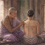 bouddhiste tatouage moine atelier Sak Yant