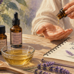 comment utiliser une huile essentielle flacons bol lavande carnet aromathérapie