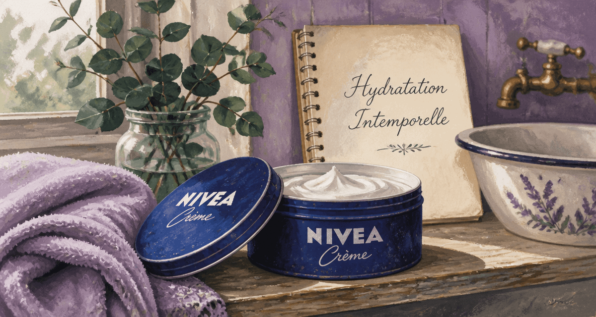 crème nivea bleu avis dermato sur étagère salle de bain