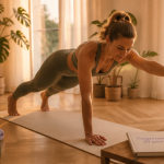 femmes fitness planche dynamique à la maison