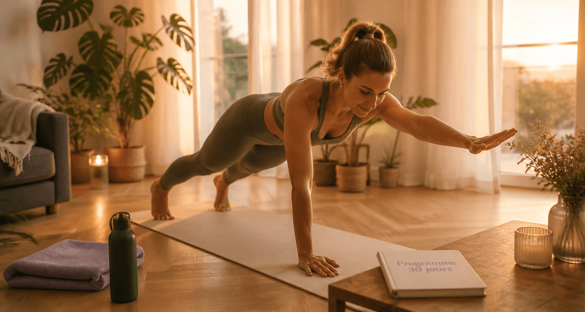 femmes fitness planche dynamique à la maison