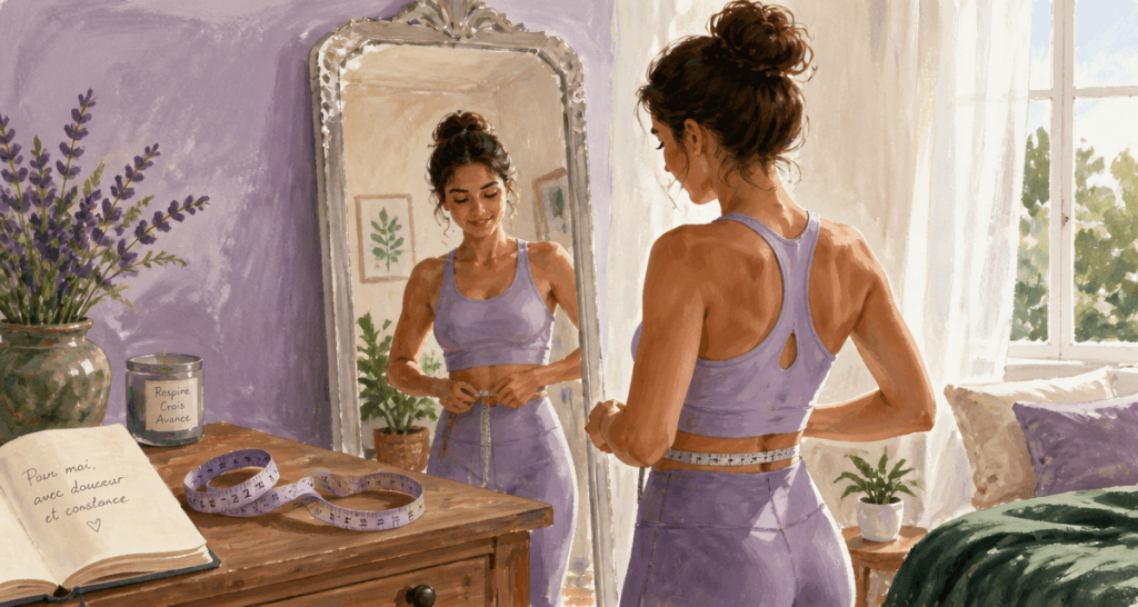 je ne perds pas de poids mais je m affine femme miroir