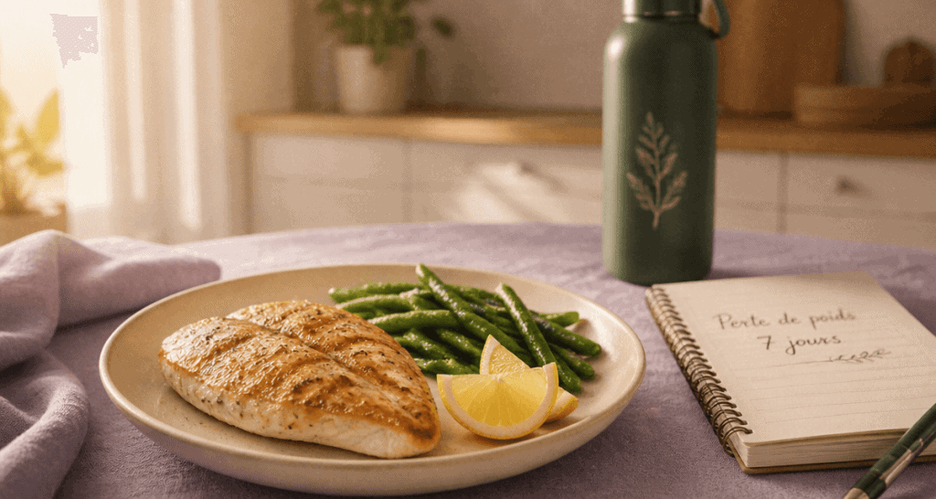 perdre poids 1 semaine assiette saine
