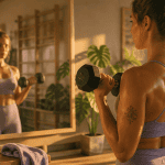 prise de masse femme haltères salle de sport