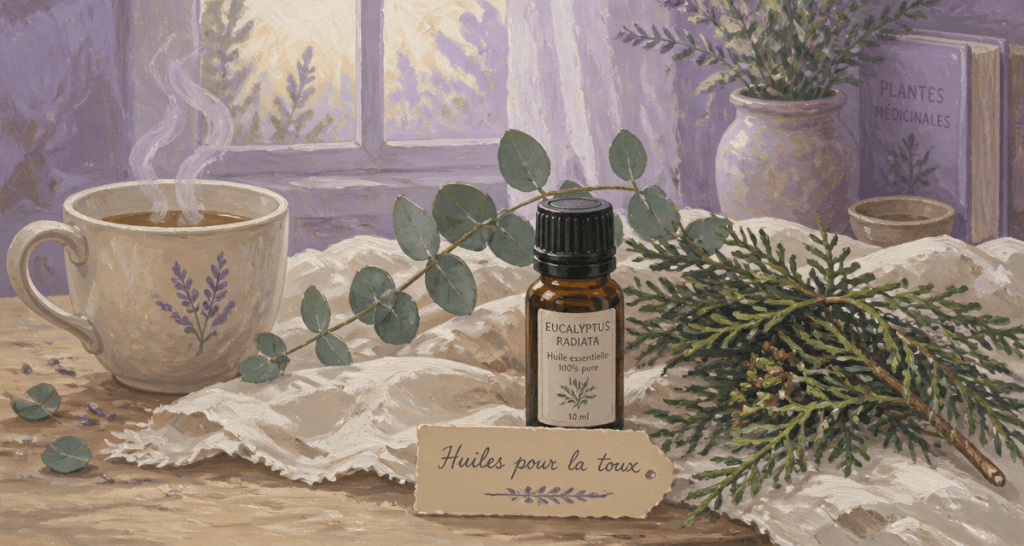 quel huile essentielle pour la toux flacon eucalyptus tisane