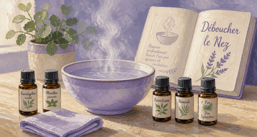 quelle huile essentielle pour déboucher le nez bol vapeur huiles essentielles