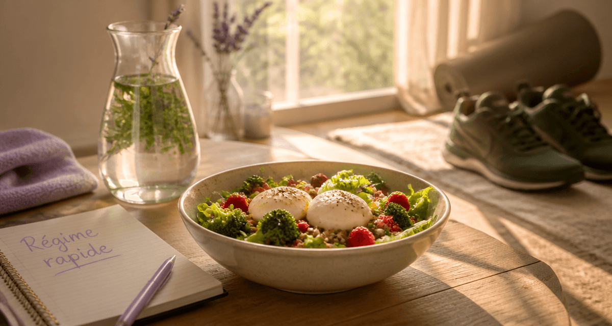 regime rapide et efficace salade brocolis oeufs