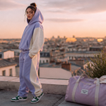 Survetement tendance femme oversize lavande et creme