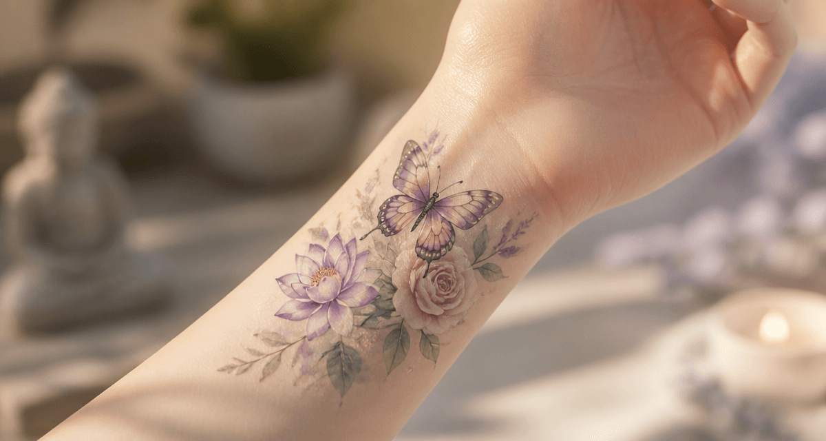 Tatouage papillon signification poignet aquarelle