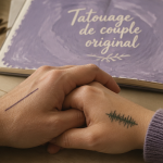 Tatouages couples originaux sur mains entrelacées