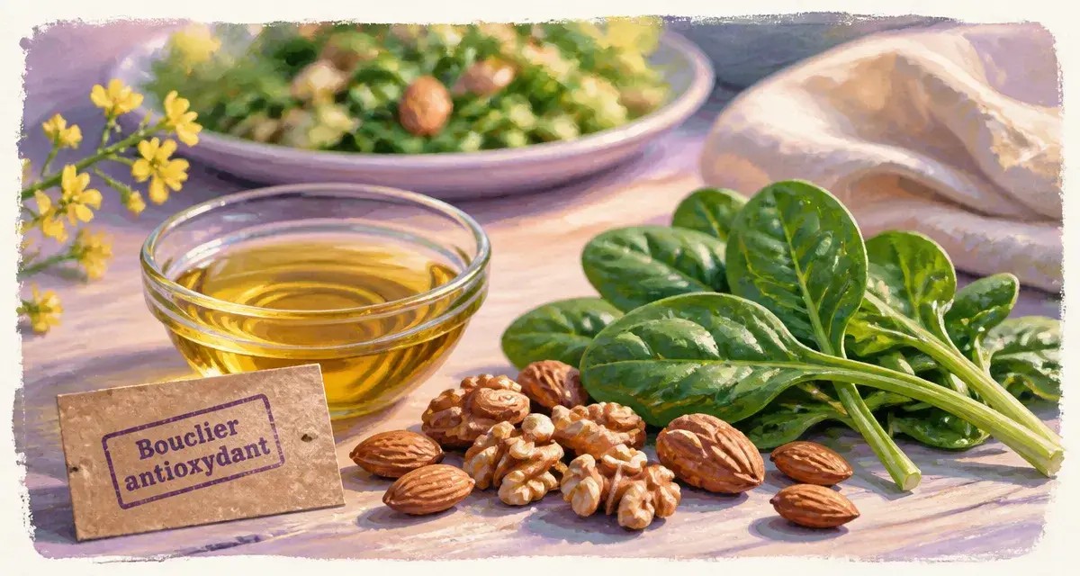 A quoi sert la vitamine E : huile et amandes, peau protégée et antioxydant