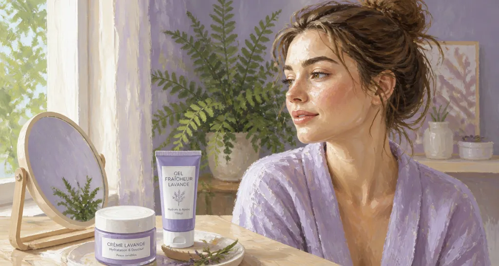 Couperose disparue, femme, soin du visage, matin