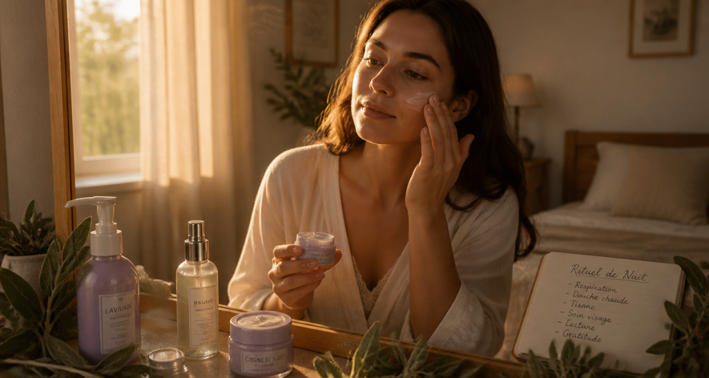 crème de nuit peau grasse femme applique