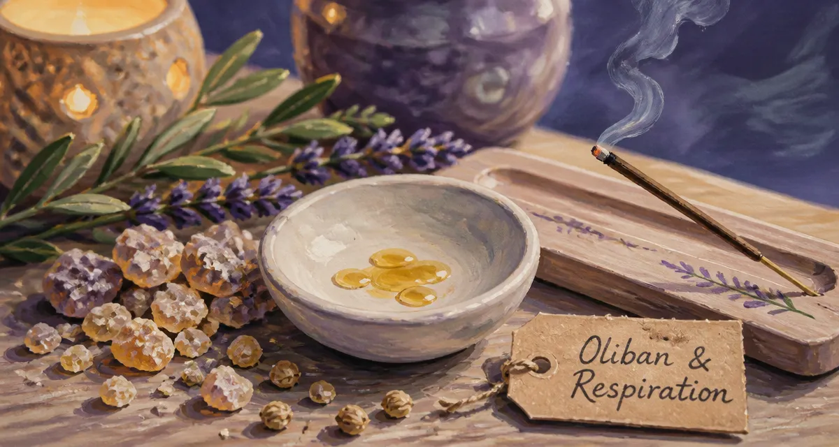 Huile essentielle encens bienfaits : coupelle d’oliban et peau