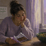 je veux maigrir mais je n ai aucune volonte femme regarde chocolat salade