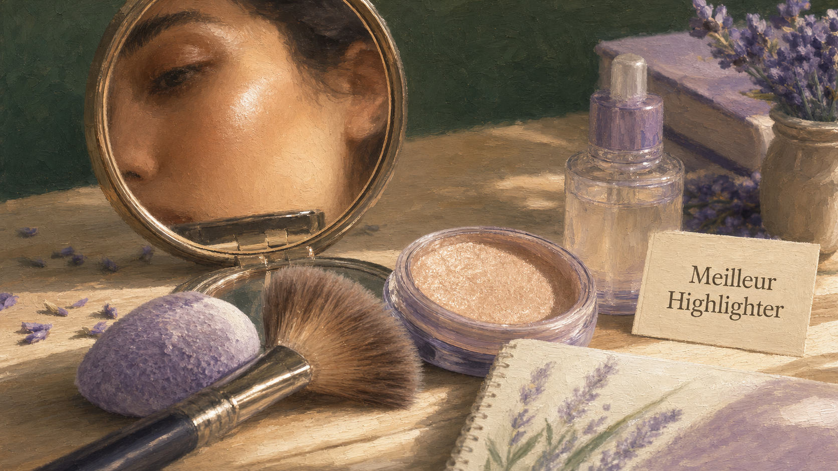 Meilleur highlighter : éclat satin sur peau, textures et nacres
