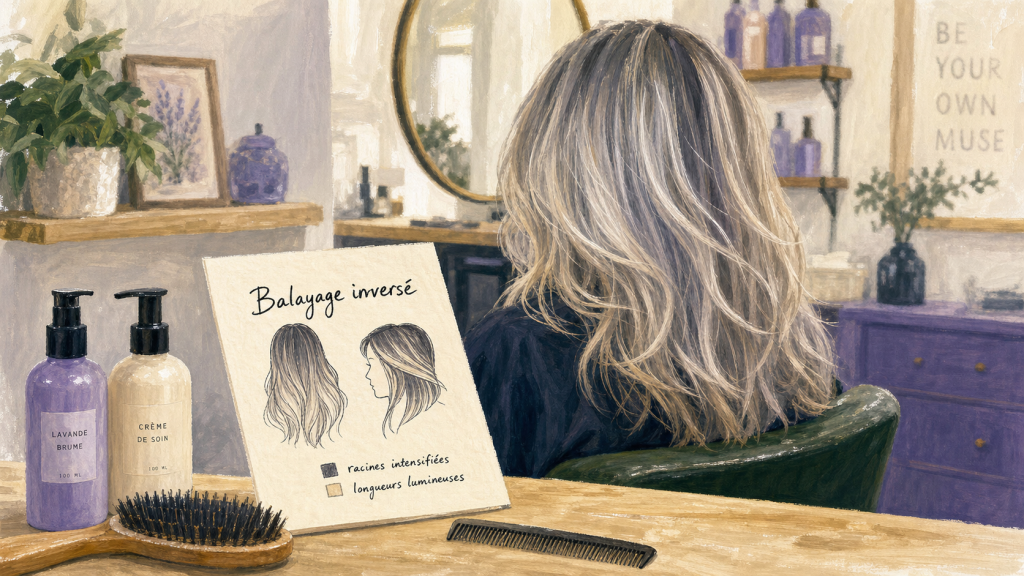 Quel balayage sur cheveux blancs : 3 techniques en salon, mèches fondues gris cendré