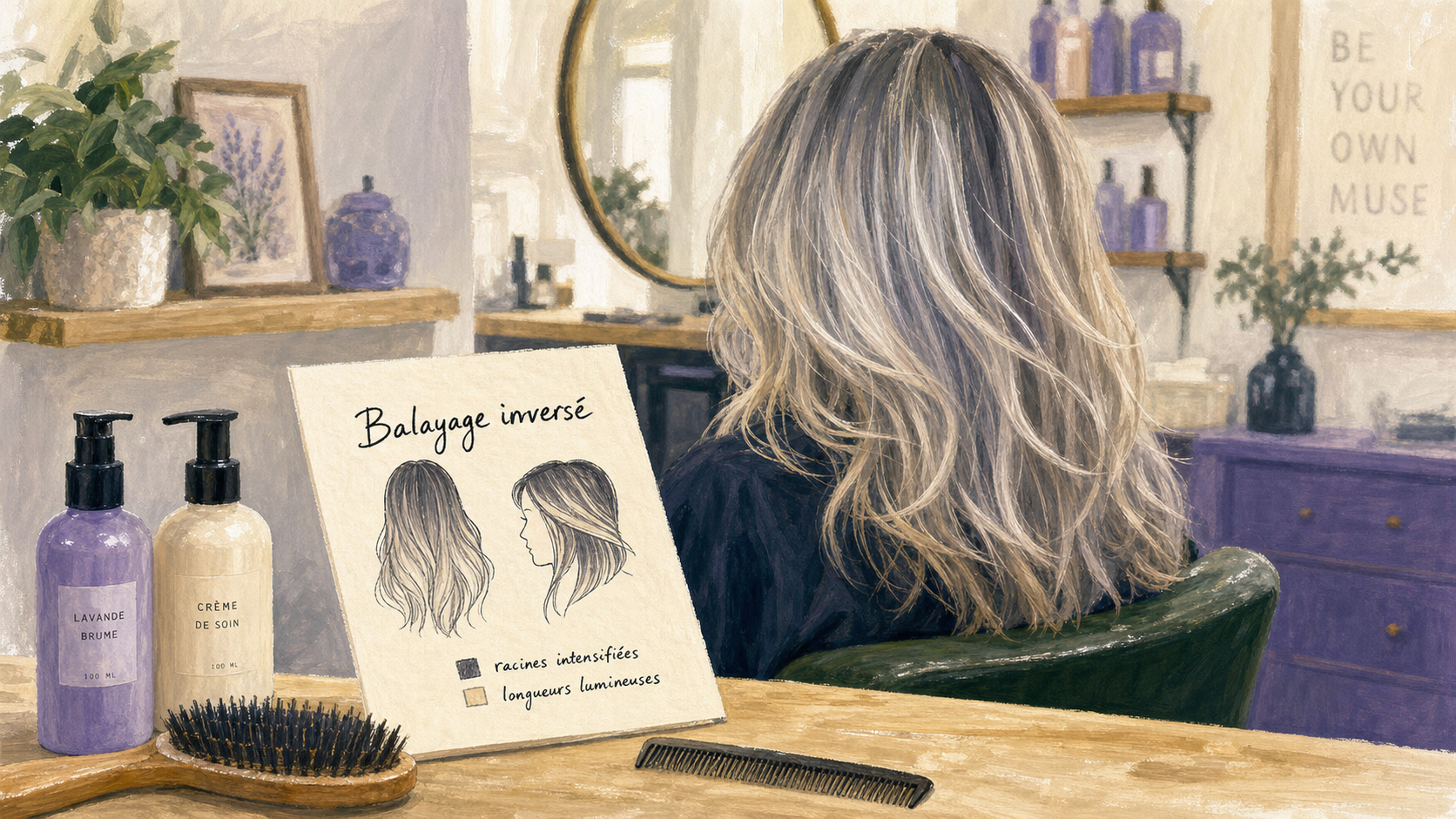 Quel balayage sur cheveux blancs : 3 techniques en salon, mèches fondues gris cendré