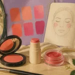 Quel blush choisir : 3 textures (poudre, crème, gel) sur fond lavande