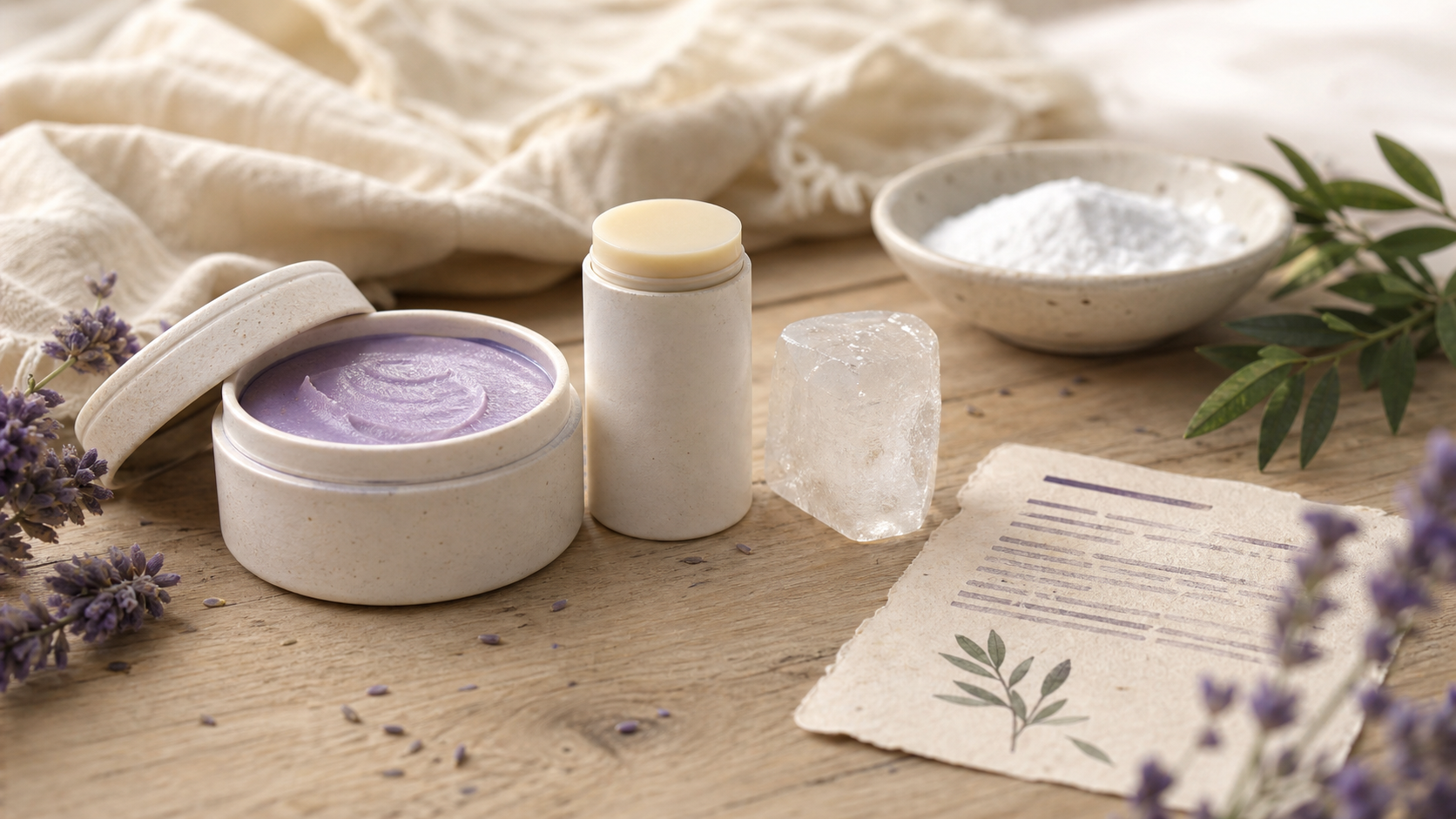 Quel déodorant choisir : déodorant solide, stick crème et pierre d’alun