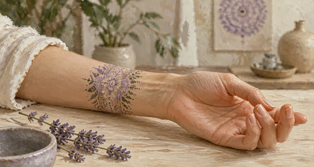 tatouage bracelet femme mandala floral poignet