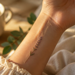tatouage poignet femme discret lavande minimaliste