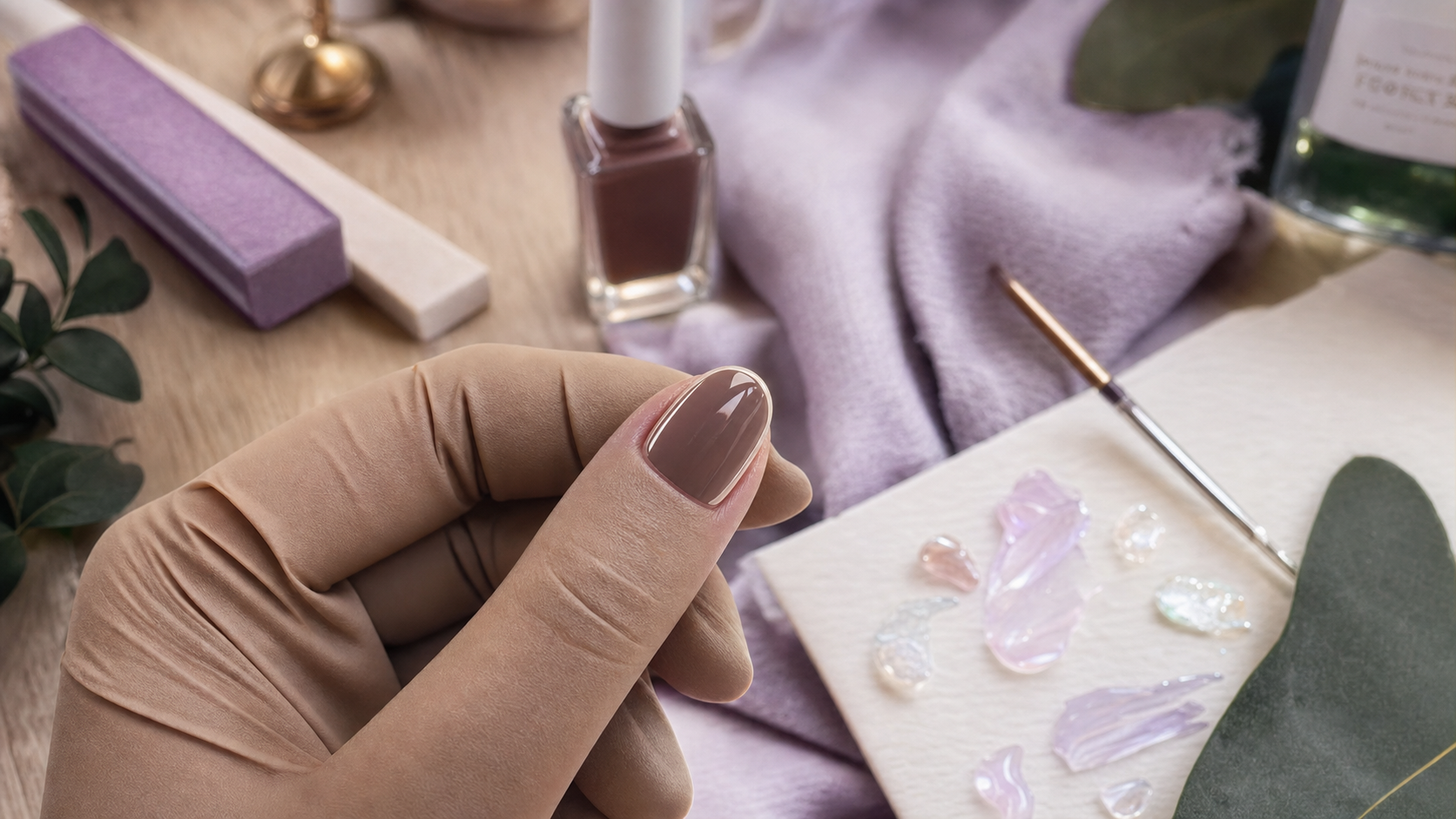 Tendance vernis à ongles : manucure effet brillant, gros plan ongle