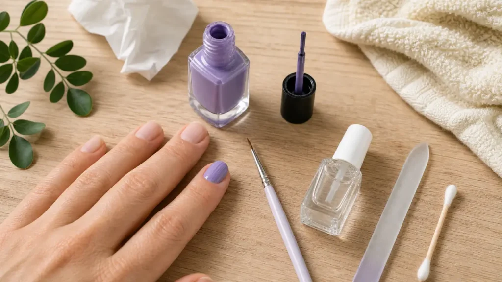 Vernis sans déborder : la méthode du centre, des cuticules protégées et des bavures à éviter