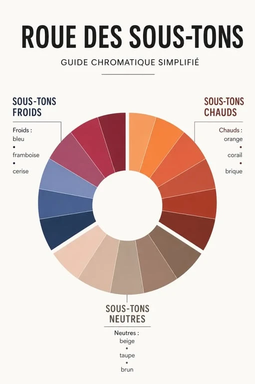 Infographie des meilleures couleurs de rouge à lèvres pour peau claire selon les sous-tons