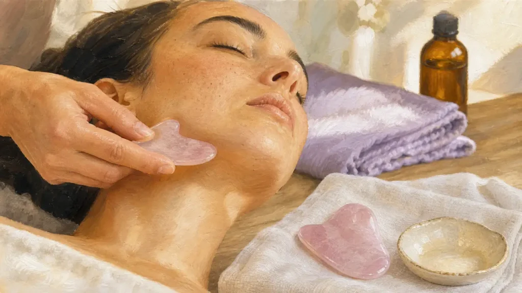 Gua sha bienfaits : peau plus lumineuse, drainage et gestes à éviter