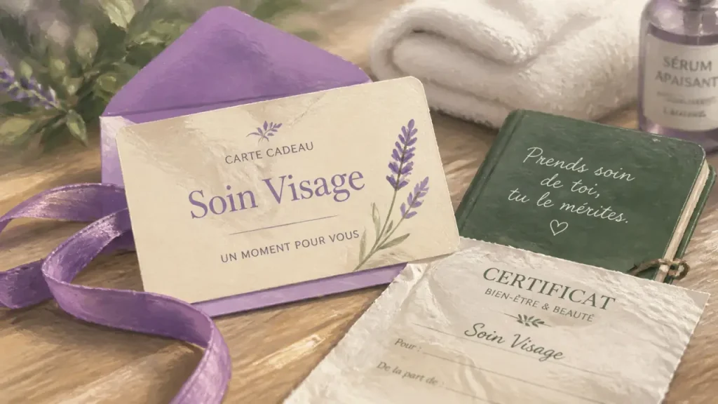Carte cadeau soin visage : montant, message et envoi sans mauvaise surprise