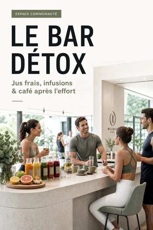 Ressource sport spa bien être : bar détox et convivialité dans un club premium à Le Bouscat