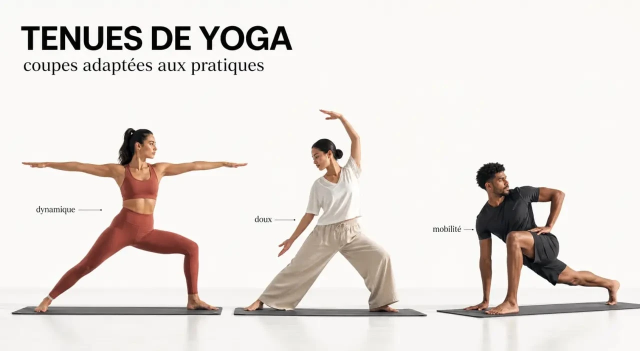 Tenue yoga adaptée à différentes pratiques dans un studio de yoga