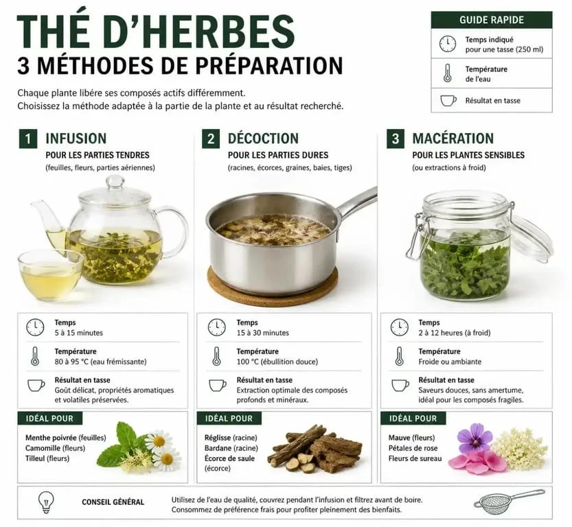 Comparatif des méthodes de préparation pour une tisane sommeil profond
