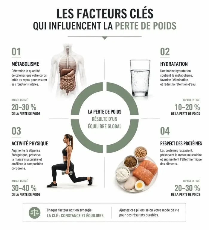 Facteurs influençant la perte de poids lors de la phase d'attaque du régime Dukan