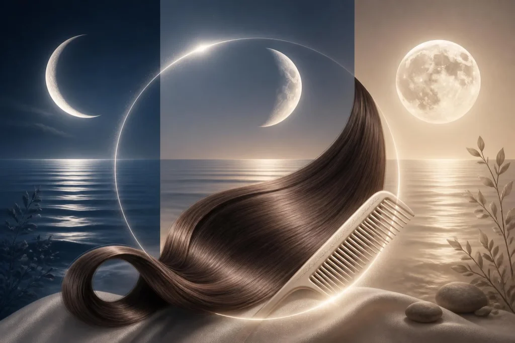 Lune croissante, décroissante, pleine lune : quelle phase choisir pour ses cheveux ?