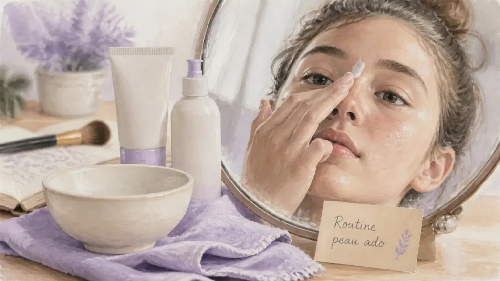 Soin visage ado : 2 étapes matin et soir pour limiter brillance, points noirs et boutons