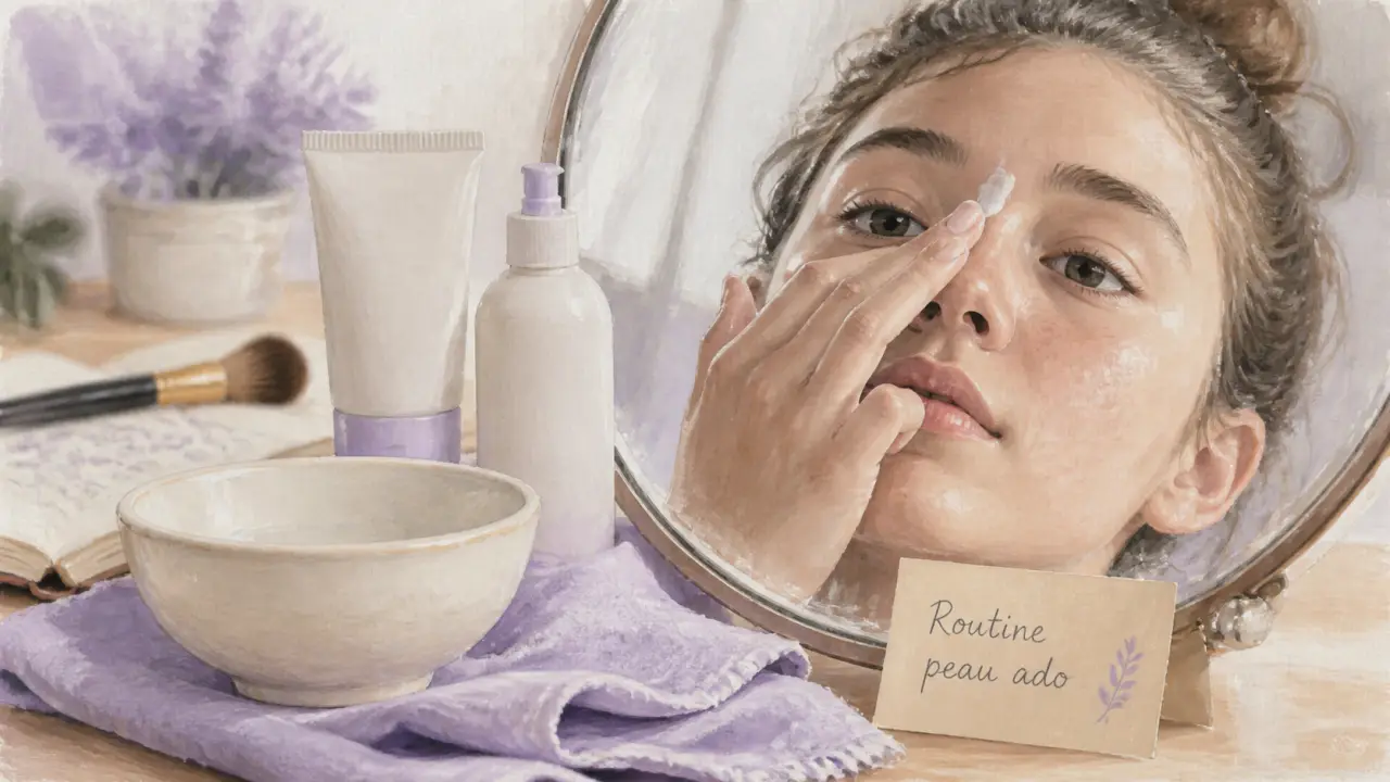 Soin visage ado : routine matin et soir, crème zone T