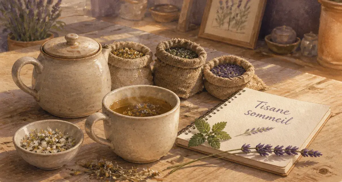 Tisane sommeil profond camomille et mélisse, tisane du soir