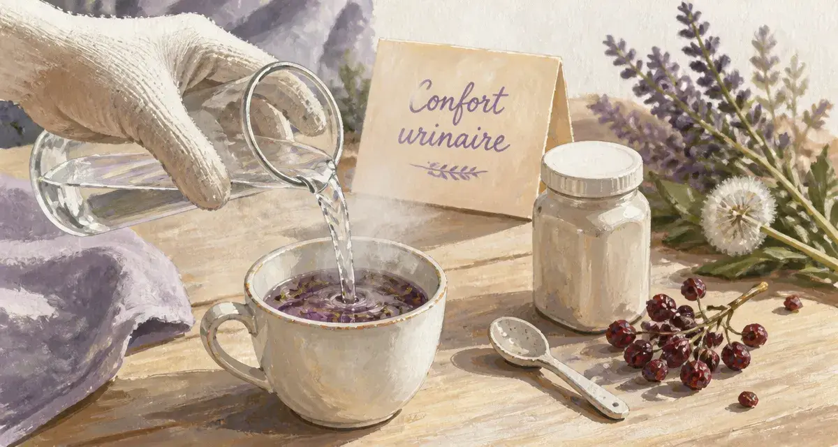 Complément alimentaire confort urinaire : infusion bien-être à base de canneberge et plantes