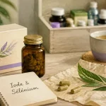 Complément alimentaire thyroïde : iode et sélénium, gélules et flacon ambré