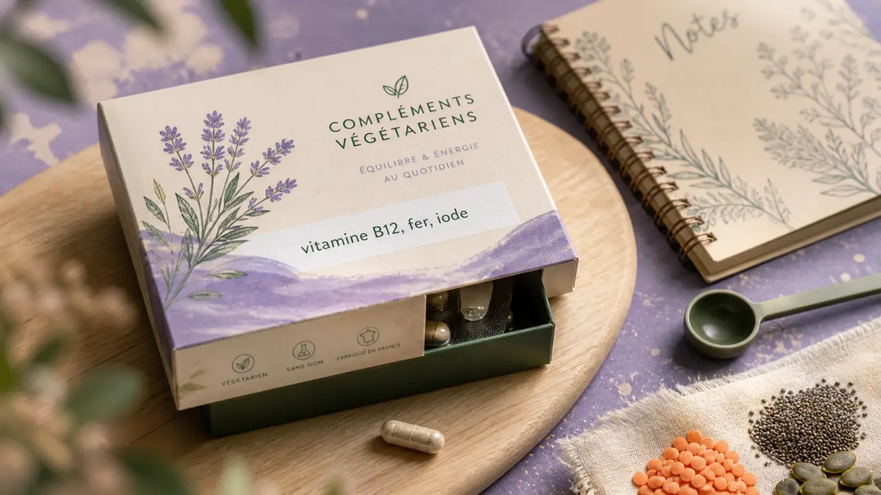 Complément alimentaire végétarien B12, fer et iode en formule complète