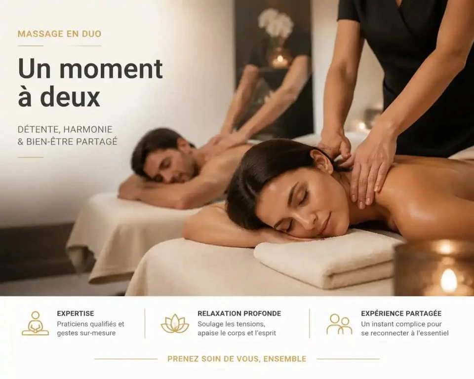 Massage en duo aux Rituels d'Ô, institut de bien-être à Montpellier
