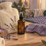 Cadeau bien être femme : bouillotte et masque chauffant, sels de bain lavande